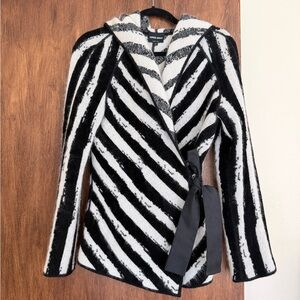 Giorgio Armani Black/White Striped Sweater